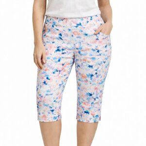 🎨 RBX Active Cropped Capri Leggings | Pastel Floral | Size Medium 🎨